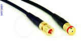 Coaxial Cable, 10-32 (Microdot compatible) to 1/4-32 (S-93 compatible) female, RG174 low loss, 1 foot, 50 ohm