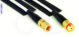 Coaxial Cable, 10-32 (Microdot compatible) to 1/4-32 (S-93 compatible) female, RG196 low noise, 1 foot, 50 ohm