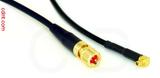 Coaxial Cable, 10-32 (Microdot compatible) to MMCX 90 degree (right angle) plug (male contact), RG174 flexible (TPR jacket), 6 foot, 50 ohm