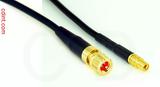 Coaxial Cable, 10-32 (Microdot compatible) to MMCX jack (female contact), RG174 low loss, 10 foot, 50 ohm