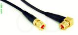 Coaxial Cable, 10-32 (Microdot compatible) to 10-32 (Microdot compatible) 90 degree (right angle), RG174 low loss, 6 foot, 50 ohm