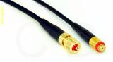 Coaxial Cable, 10-32 (Microdot compatible) to 10-32 (Microdot compatible) female, RG174 low loss, 12 foot, 50 ohm