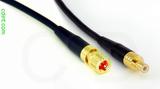 Coaxial Cable, 10-32 (Microdot compatible) to SMB jack (male contact), RG174 low loss, 50 foot, 50 ohm