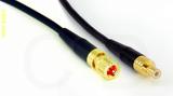 Coaxial Cable, 10-32 (Microdot compatible) to SMB jack (male contact), RG174 low noise, 16 foot, 50 ohm