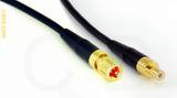 Coaxial Cable, 10-32 (Microdot compatible) to SMB jack (male contact), RG174 flexible (TPR jacket), 3 foot, 50 ohm