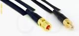 Coaxial Cable, 10-32 (Microdot compatible) to SMB jack (male contact), RG188 low noise, 8 foot, 50 ohm