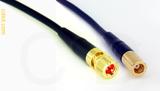Coaxial Cable, 10-32 (Microdot compatible) to SMB plug (female contact), RG174 low noise, 2 foot, 50 ohm