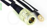 Coaxial Cable, N female to SMA female, RG188 low noise, 1 foot, 50 ohm