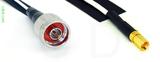 Coaxial Cable, N to SSMC, RG196 low noise, 1 foot, 50 ohm
