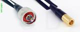 Coaxial Cable, N to SMB plug (female contact), RG196 low noise, 16 foot, 50 ohm