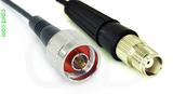 Coaxial Cable, N to TNC female, RG174, 16 foot, 50 ohm