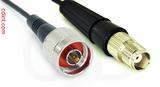 Coaxial Cable, N to TNC female, RG174 flexible (TPR jacket), 2 foot, 50 ohm
