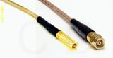Coaxial Cable, SSMB to SMC (Subvis), RG316, 50 foot, 50 ohm