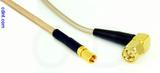 Coaxial Cable, SSMC to SMA 90 degree (right angle), RG316 double shielded, 3 foot, 50 ohm