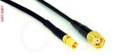 Coaxial Cable, SSMC to SMA reverse polarity, RG174 flexible (TPR jacket), 5 foot, 50 ohm