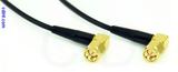 Coaxial Cable, SMA 90 degree (right angle) to SMA 90 degree (right angle), RG174 flexible (TPR jacket), 6 foot, 50 ohm