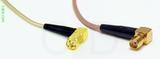 Coaxial Cable, SMA 90 degree (right angle) to SMA 90 degree (right angle) female, RG316, 2 foot, 50 ohm