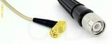 Coaxial Cable, SMA 90 degree (right angle) to TNC, RG316 double shielded, 2 foot, 50 ohm