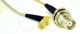 Coaxial Cable, SMA 90 degree (right angle) to TNC bulkhead mount female, RG316, 4 foot, 50 ohm