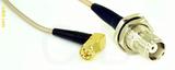 Coaxial Cable, SMA 90 degree (right angle) to TNC bulkhead mount female, RG316 double shielded, 1 foot, 50 ohm