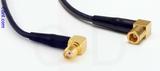 Coaxial Cable, SMA 90 degree (right angle) female to SMB 90 degree (right angle) plug (female contact), RG174, 4 foot, 50 ohm