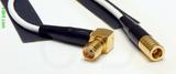 Coaxial Cable, SMA 90 degree (right angle) female to SMB plug (female contact), RG188 low noise, 10 foot, 50 ohm