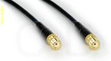 Coaxial Cable, SMA female to SMA female, RG174 flexible (TPR jacket), 2 foot, 50 ohm