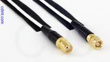 Coaxial Cable, SMA female to SMC (Subvis), RG196 low noise, 24 foot, 50 ohm