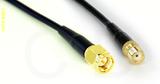Coaxial Cable, SMA to SMA female, RG174 flexible (TPR jacket), 24 foot, 50 ohm