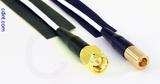 Coaxial Cable, SMA to SMB plug (female contact), RG196 low noise, 1 foot, 50 ohm