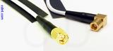 Coaxial Cable, SMA to SMB 90 degree (right angle) plug (female contact), RG188, 32 foot, 50 ohm
