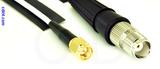 Coaxial Cable, SMA to TNC female, RG188, 40 foot, 50 ohm