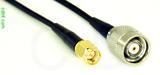 Coaxial Cable, SMA to TNC reverse polarity, RG174 flexible (TPR jacket), 4 foot, 50 ohm