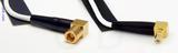 Coaxial Cable, SMB 90 degree (right angle) plug (female contact) to SMB 90 degree (right angle) jack (male contact), RG188 low noise, 2 foot, 50 ohm