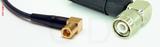 Coaxial Cable, SMB 90 degree (right angle) plug (female contact) to TNC 90 degree (right angle), RG174, 12 foot, 50 ohm