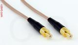 Coaxial Cable, SMB jack (male contact) to SMB jack (male contact), RG316, 1 foot, 50 ohm