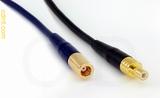 Coaxial Cable, SMB plug (female contact) to SMB jack (male contact), RG174 low loss, 6 foot, 50 ohm