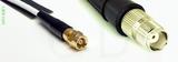 Coaxial Cable, SMC (Subvis) to TNC female, RG188 low noise, 4 foot, 50 ohm