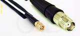 Coaxial Cable, SMC (Subvis) to TNC female, RG196 low noise, 32 foot, 50 ohm