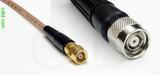 Coaxial Cable, SMC (Subvis) to TNC reverse polarity, RG316 double shielded, 5 foot, 50 ohm