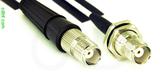 Coaxial Cable, TNC female to TNC bulkhead mount female, RG188 low noise, 1 foot, 50 ohm